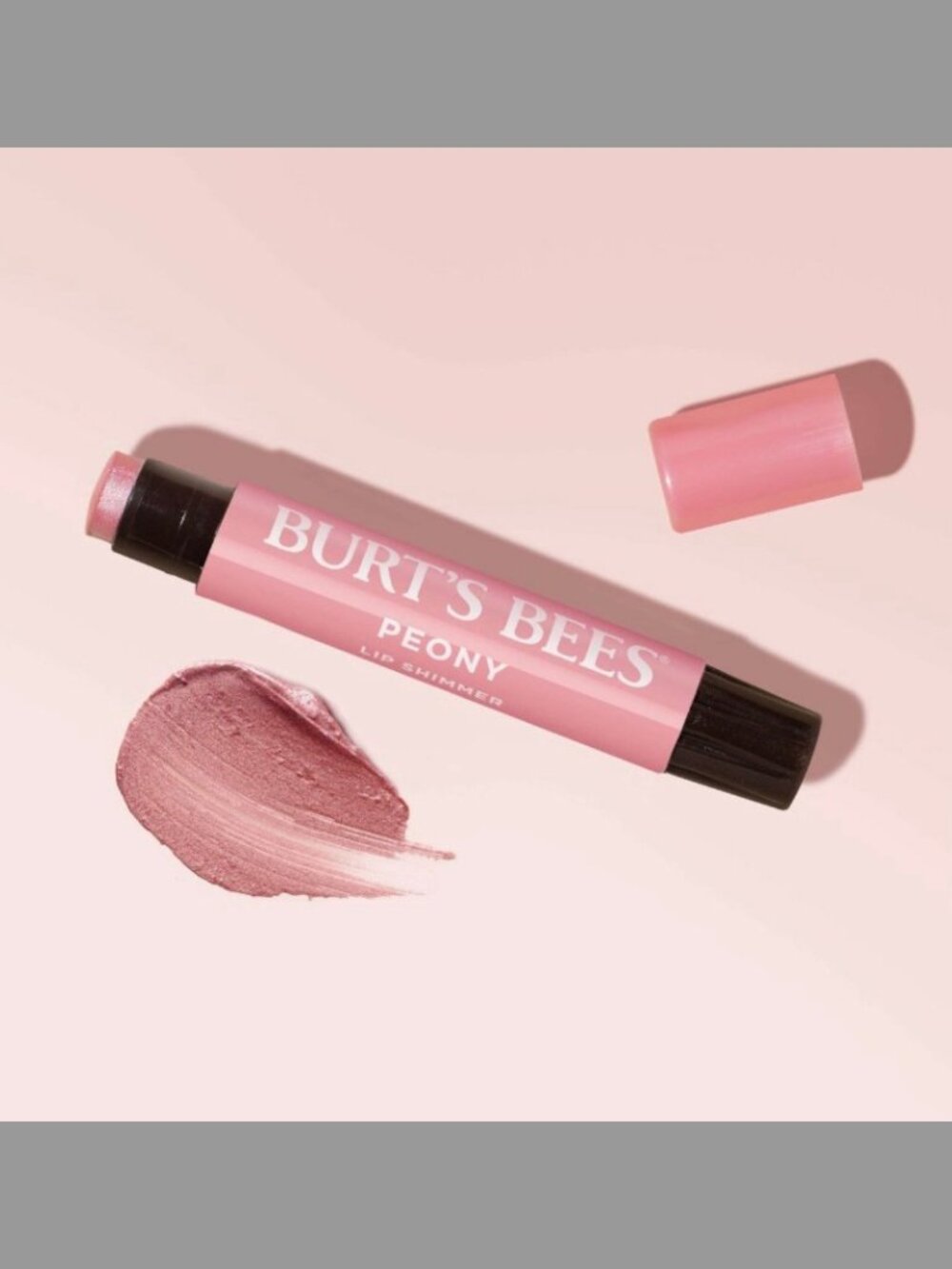 Burt's Bees Lip Shimmer Peony Natural Moisturizing Shimmery Tinted Lip Balm